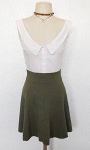 A.L.C. Olive Green Knit Mini Skirt (Agnus Variant)