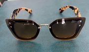 REVEAL 04R Square Oversized Sunglasses MU04RS Brown preowned