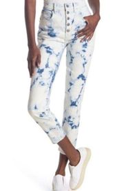 Veronica Beard Debbie High Rise Button Fly Tie-Dye Jeans- Size 27