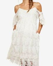 White Lace Maternity Dress