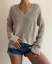Oatmeal Beige NWT Sweater Size L