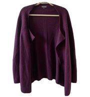 Market & Spruce Womens Size XL Purple Open Front Cardigan Chunky Sweater