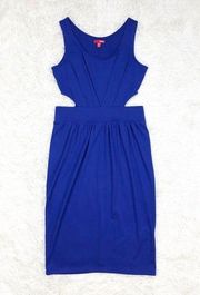 blue cutout bodycon dress size small