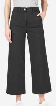 Everlane Wide Leg Black Pant cropped size 2