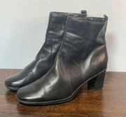 Croft & Barrow Alayna Black Leather Ankle Boot Size 8