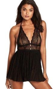 Victoria's Secret Victoria Secret Very Sexy Chiffon Pleated Babydoll Lingerie Dress