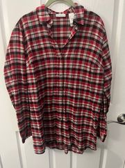 Size Small Tunic Length Button Down Shirt