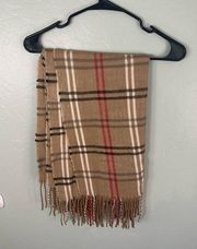 Steve Madden women's plaid scarf Tan