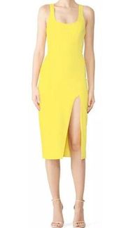 Jay Godfrey Witherspoon Sheath Dress with Slit Bright Yellow Size 6