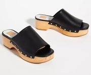 Dolce Vita Dorado black leather clogs