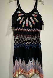 Tibi New York silk feather cocktail dress size 2