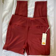 NWT C&C California High-Rise Legging in Red Clay size L