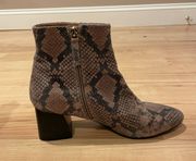 Snakeskin Booties