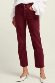 Originals High-Rise Stovetop Cropped Corduroy Burgundy Jeans