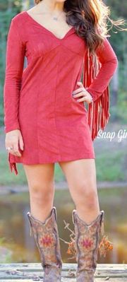 Red Fringe Dress