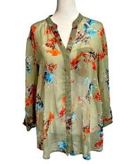 EUC KUT From The Kloth Sheer Floral Blouse - M