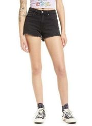 BP Black Mid Rise Frayed Hem Black Denim Jean Shorts NWT / Size 26