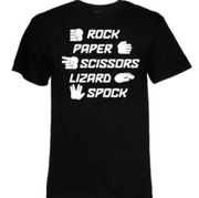 Big Bang Theory Tee: Rock Paper Scissors Lizard Spock - Tee