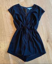 She + Sky Black Cap Sleeve Romper Size S