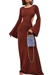 Cult Gaia Carla Dress in Ember XSmall New Womens Knit Long Maxi Gown