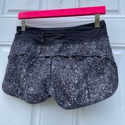 Speed 2.5 Inseam Black Splatter Athletic Running  Shorts Size 4 🖤