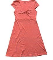 Toad&Co Rosemarie Dress Pink/ Peach Patterned S