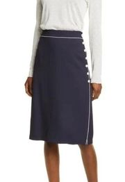 RAG & bone Tia Midi Skirt navy size 12 NWT