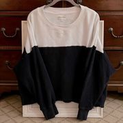 Sundry sweatshirt collar w Soul Cycle navy and white M