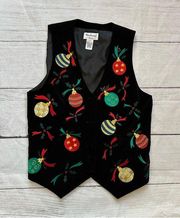 Westbound Petites Holiday Vest Christmas Ornaments Petite Small