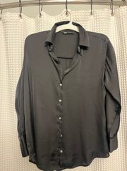 Black Satin Blouse