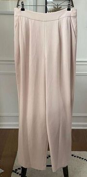 BCBG MaxAzria High Rise Wide Leg Front Pleat Pants Beige $258 L