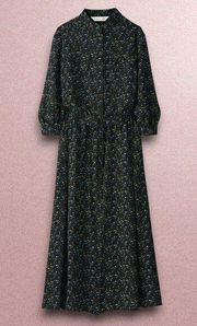 Uniqlo x Tomas Maier sheer chiffon button front starburst dress