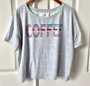 SO intimates grey coffee graphic pajama top