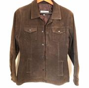 Outer Edge Brown Suede Shirt Jacket M