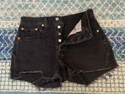 Black Levi 501 Shorts