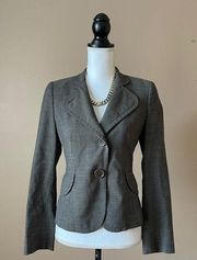 AKRIS PUNTO | Gray Pinstriped Wool Blazer Sz 4