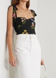 NEW REFORMATION Blanca Shirred Crepe Camisole