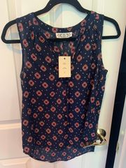 Navy Printed Tank