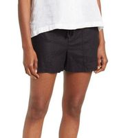 James Perse Black Linen Shorts Size 3 Large New with Tag MSRP $165.00