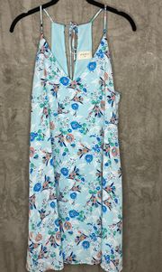 | Light Blue Floral Shift Dress