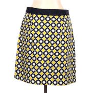 of New York yellow & black retro mid century modern skirt