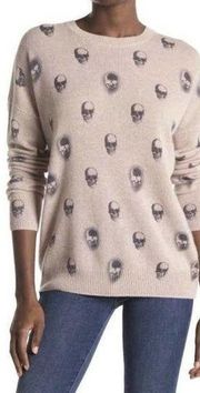 Skull Cashmere light pink crew neck sweater size XS