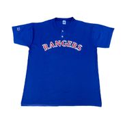 Vintage Texas Rangers 13 Blue Russel Graphic T-shirt