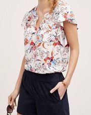 Anthropologie Meadow Rue Ridged Yoke Tee - XS