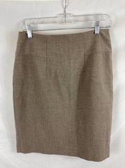 The limited brown pencil skirt size 6