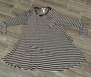 Womens  viscose blend super soft 3/4 sleeve XS striped top EUC