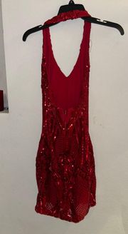 Bdazzle Red Prom Dress