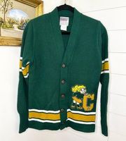 Cheerleader Supply Co Vintage 60s Patch Varsity Cheer Cardigan Sweater Sz Small