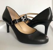 Alex Marie Double Strap Maryjane Black Heels size 8