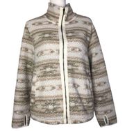 Old Navy Women's Cozy Sherpa Fleece Aztec Print Zip-Front Jacket